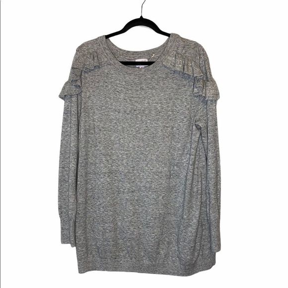 Isabel Maternity Ruffle Pullover Sweater - Picture 1 of 4